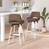 vidaXL Barski stolci od tkanine 2 kom smeđesivi