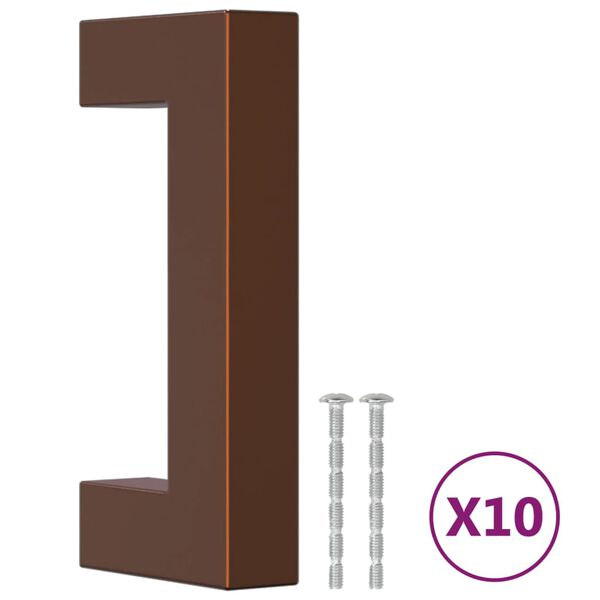 vidaXL Ručke za ormarić 10 kom brončane 64 mm od nehrđajućeg čelika