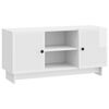vidaXL TV ormar 102 x 34,5 x 50 cm Bijela visokog sjaja