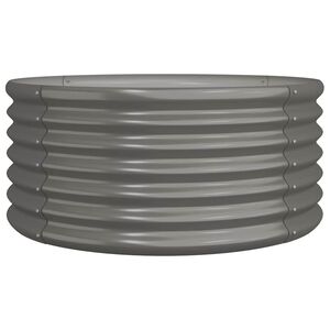 vidaXL Vrtna sadilica od pocinčanog čelika 80 x 80 x 36 cm siva