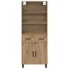 vidaXL Highboard Umjetnički hrast 69,5 x 34 x 180 cm Konstruirano drvo