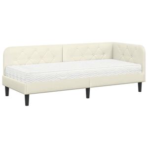vidaXL Kutni okvir kreveta Krema 80 x 200 cm Bar&scaron;un