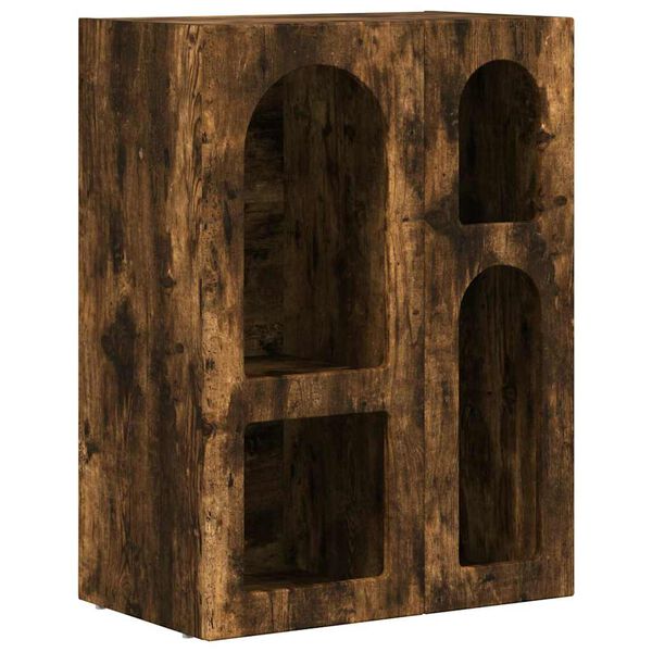 vidaXL Kreveta Dimljeni hrast 59 x 35 x 80.5 cm Konstruirano drvo