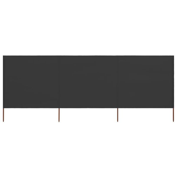 vidaXL Vjetrobran s 3 panela od tkanine 400 x 160 cm antracit