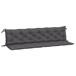 vidaXL Jastuci za vrtnu klupu 2 kom antracit 200x50x7cm tkanine Oxford