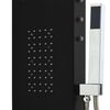 vidaXL Panel za tuširanje aluminijski 20 x 44 x 130 cm crni