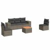 vidaXL 6-dijelni set vrtnih sofa od poliratana s jastucima sivi