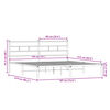 vidaXL Metalni okvir kreveta bez madraca boja hrasta 183x213 cm