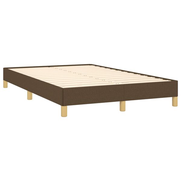 vidaXL Krevet box spring s madracem tamnosmeđi 120 x 190 cm od tkanine