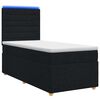vidaXL Boxspring krevet s madracem Crna 80 x 200 cm Tkanina