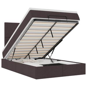 vidaXL Okvir za krevet s madraca tamnosmeđi 120x190 cm od tkanine