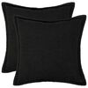 vidaXL Presvlaka za jastuk 2 kom. HOUTEN Crna 80 x 80 cm Boucl&eacute;