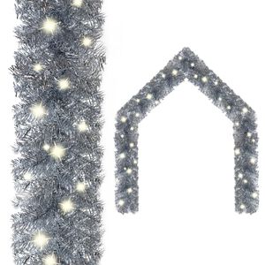 vidaXL Božićna girlanda s LED svjetlima 10 m srebrna