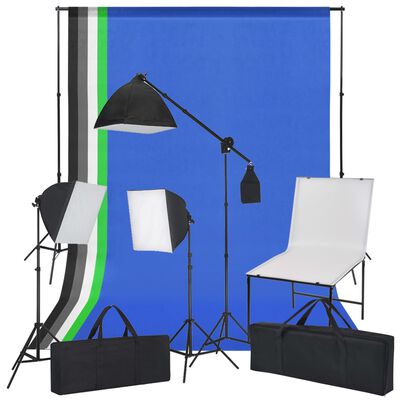 vidaXL Oprema za Foto Studio sa Stolom za Snimanje, Svjetlima i Pozadinama