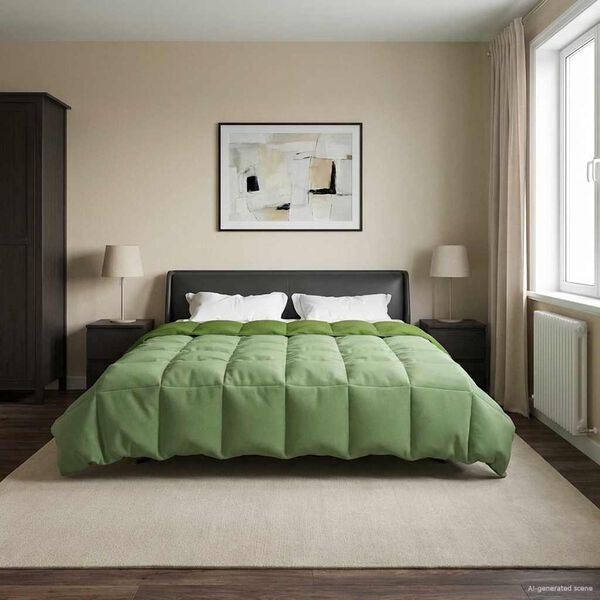 vidaXL Zimska pokrivača &Scaron;onerisan Zelena 200 x 220 cm Mikrovlakna