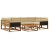 vidaXL Set vanjskih sofa s jastukom 7 pcs Prirodna i bež