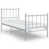 vidaXL Okvir za krevet sivi metalni 90 x 200 cm