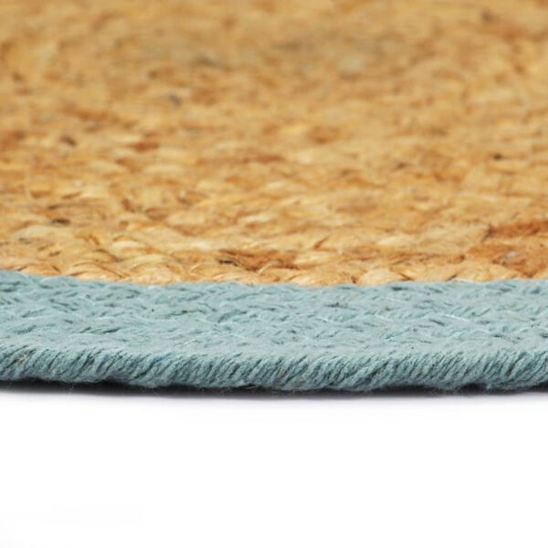 vidaXL Podmetači 6 kom prirodna i zelena boja 38 cm od jute i pamuka