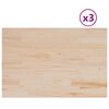 vidaXL Stolne ploče 3 kom 80x53x2,5 cm od masivne borovine pravokutne