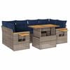 vidaXL 7-dijelni set vrtnih sofa sivi od poliratana