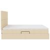 vidaXL Krevet s od storage s madracem Krema 200 x 200 cm Lažna koža