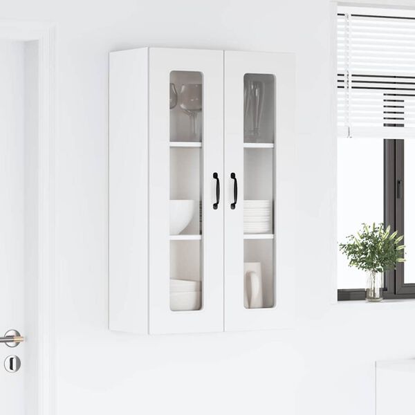 vidaXL Zidni kuhinjski ormarić s policom Zidne Bijelo 60 x 31 x 100 cm