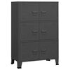 vidaXL Industrijski sanduk za pohranu antracit 75x40x115 cm metalni