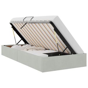 vidaXL Otomanski krevet s pohranom Svjetlosiva 90 x 190 cm Bar&scaron;un