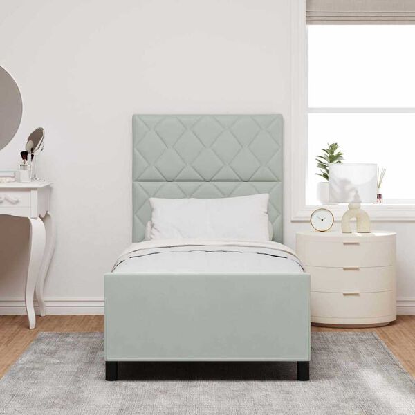 vidaXL Krevet s opruga kutije Svjetlosiva 90 x 200 cm Bar&scaron;un