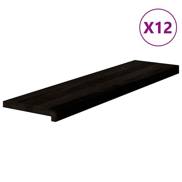 vidaXL Gazi&scaron;ta stepenice 12 kom tamnosmeđi 100x30x2 cm masivna hrast