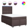 vidaXL Krevet box spring s madracem tamnosmeđi 120 x 190 cm od tkanine