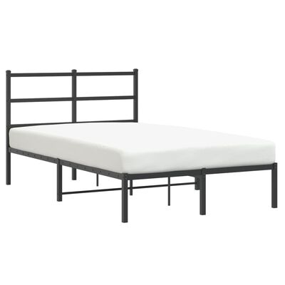 vidaXL Metalni okvir za krevet s uzglavljem crni 120x190 cm