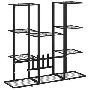 vidaXL Stalak za cvijeće 94,5 x 25 x 89 cm crni željezni