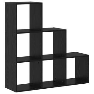 vidaXL Prekidač za sobu Knjiga 6 razina 99 x 29 x 99 cm Crni hrast