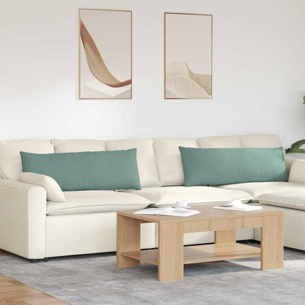 vidaXL Jastučići za sofu 2 pcs Morska zelena 120 x 40 cm