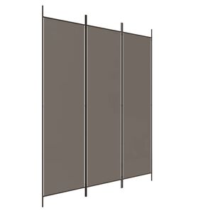 vidaXL Sobna pregrada s 3 panela antracit 150 x 200 cm od tkanine