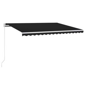 vidaXL Tenda na ručno uvlačenje s LED svjetlima 400 x 300 cm antracit