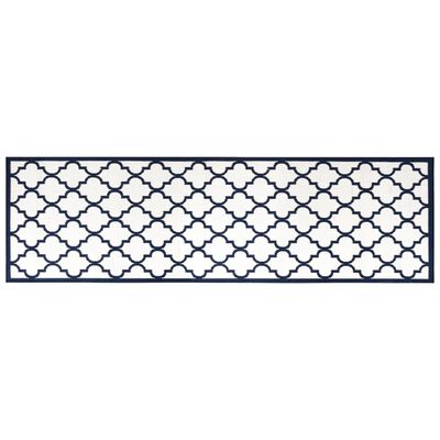 vidaXL Vanjski tepih modro-bijeli 80x250 cm reverzibilni dizajn