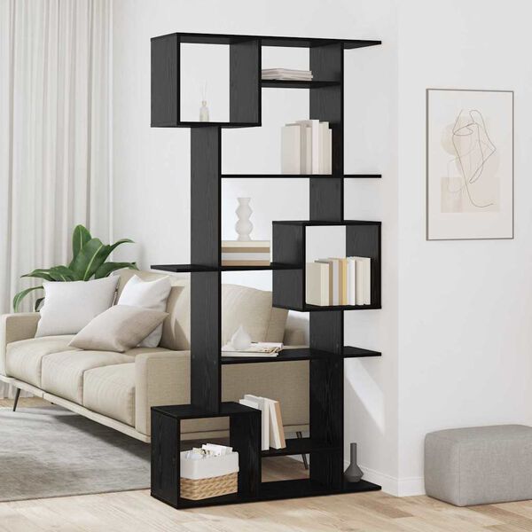 vidaXL Ormarić za knjige Crni hrast 92 x 29 x 188 cm Konstruirano drvo