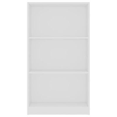 vidaXL Ormarić za knjige s 3 razine bijeli 60 x 24 x 109 cm drveni