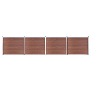 vidaXL Set panela za ogradu WPC 699 x 146 cm smeđi