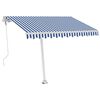 vidaXL Samostojeća automatska tenda 300 x 250 cm plavo-bijela