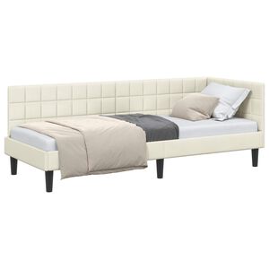 vidaXL Kutni okvir kreveta Krema 80 x 200 cm Bar&scaron;un