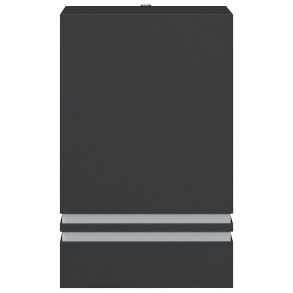 vidaXL Vanjske zidne svjetiljke 2 kom crne od nehrđajućeg čelika