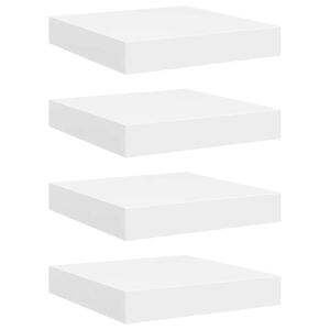 vidaXL Plutajuće zidne police 4 kom bijele 23 x 23,5 x 3,8 cm MDF