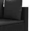 vidaXL 9-dijelni set vrtnih sofa s jastucima crni od poliratana
