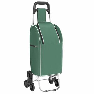vidaXL Kolica za kupovinu Zelena 39,5 x 33 x 93 cm Oxford tkanina