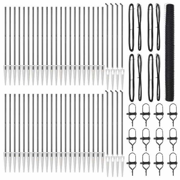 vidaXL Stup za ogradu Siva 100 x 1,5 m (36 mm mreža) Čelik i PVC