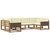 vidaXL Set vanjskih sofa s jastukom 6 pcs Prirodna i krem