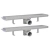 vidaXL Linearni odvod za tu&scaron; 2 kom 530 x 140 mm od nehrđajućeg čelika